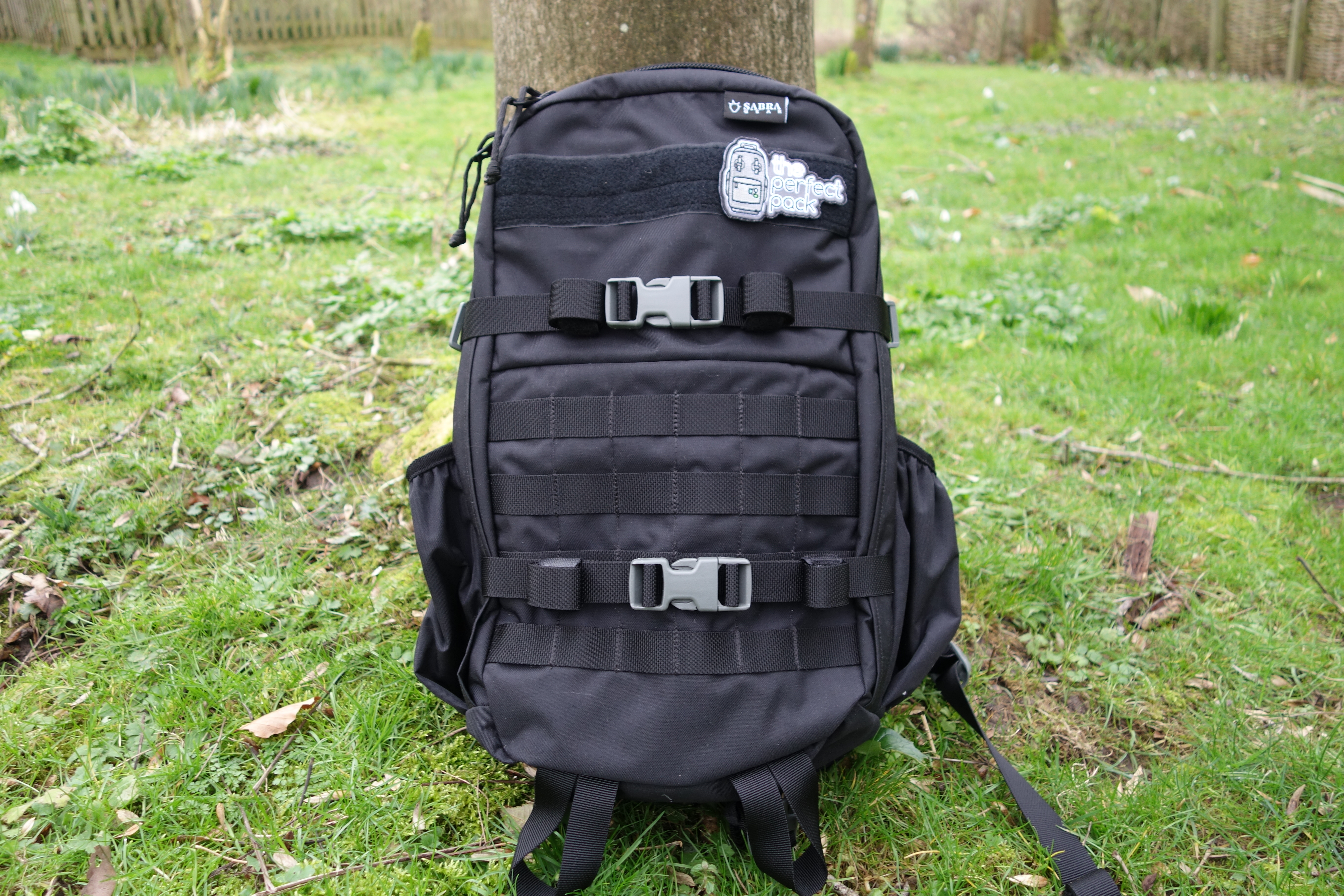 Sabra Gear Solo Review molle webbing with patch panel