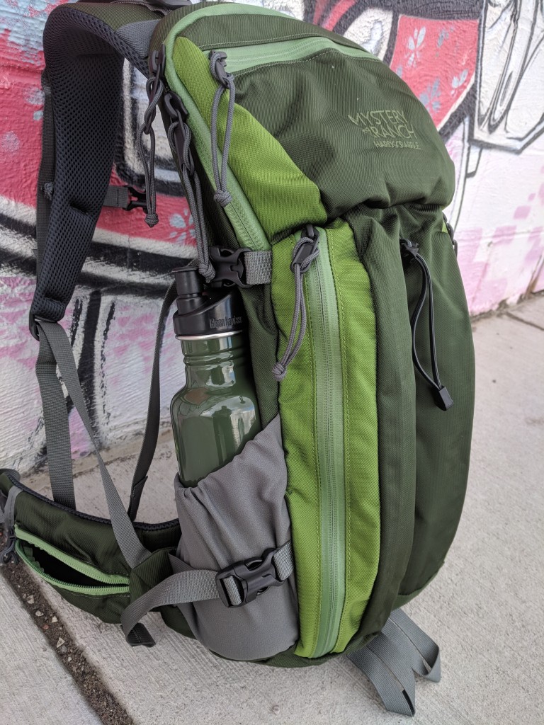 Mystery Ranch Hardscrabble backpack review bottle pockets