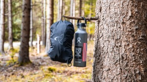 Mystery Ranch In and Out packable daypack review compressed view compared with water bottle